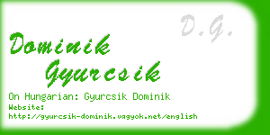 dominik gyurcsik business card